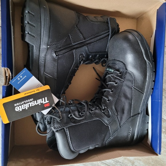 NEW Bates Tactical Boots - 8" Steel Toe, EH Rated, Thinsulate Insulated Combat - Picture 4 of 10
